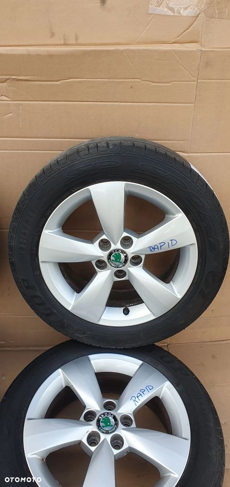 Alufelgi alusy z oponami 5x100 185/60 R15 Skoda Rapid 5JA601025 - 8