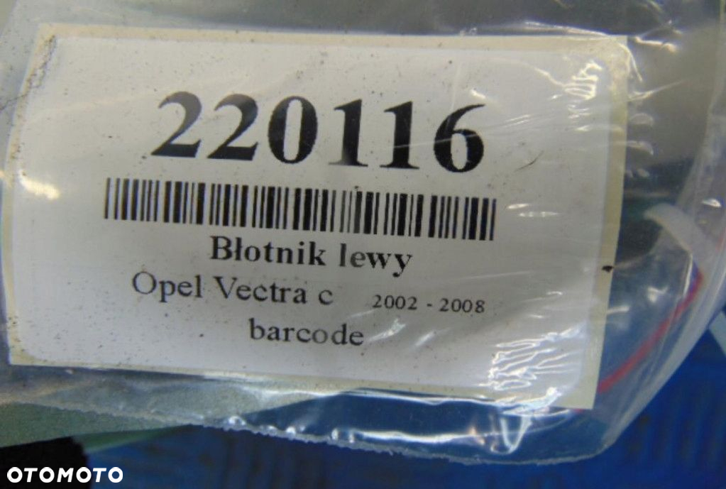 OPEL VECTRA C SEDAN BŁOTNIK LEWY STAN WIDOCZNY NA ZDJĘCIU - 7