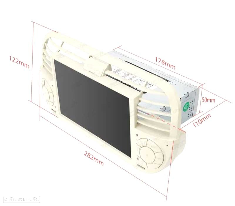 AUTO RÁDIO GPS ANDROID 12 PARA FIAT 500 07-15 BRANCO - 5