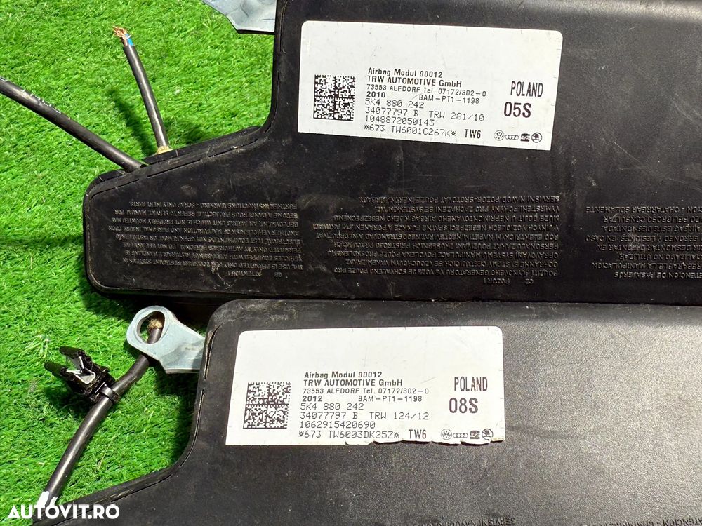 AIRBAG SCAUN R1 ( 2 BUC.) 2012 VW GOLF GTI 2.0 BENZINA COD OEM 5K4880242 - 6