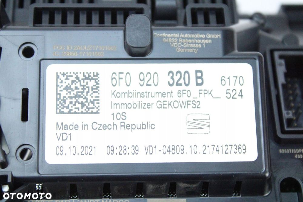 LICZNIK ZEGARY VIRTUAL COCKPIT SEAT TARRACO 1.5 TSI 6F0920320B 19 659 km - 8