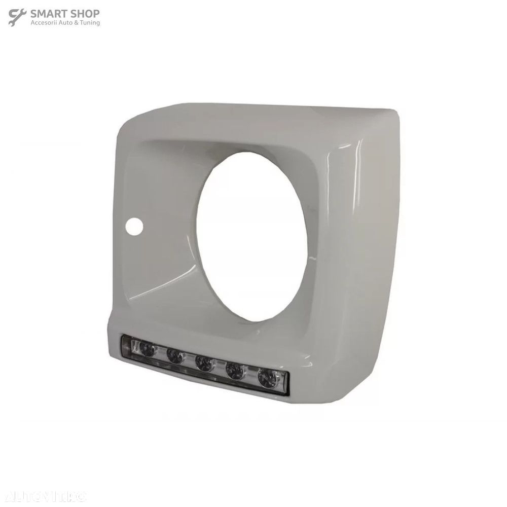 Carcasa faruri Alb cu Lumini de zi dedicate LED DRL Mercedes G-class W - 4