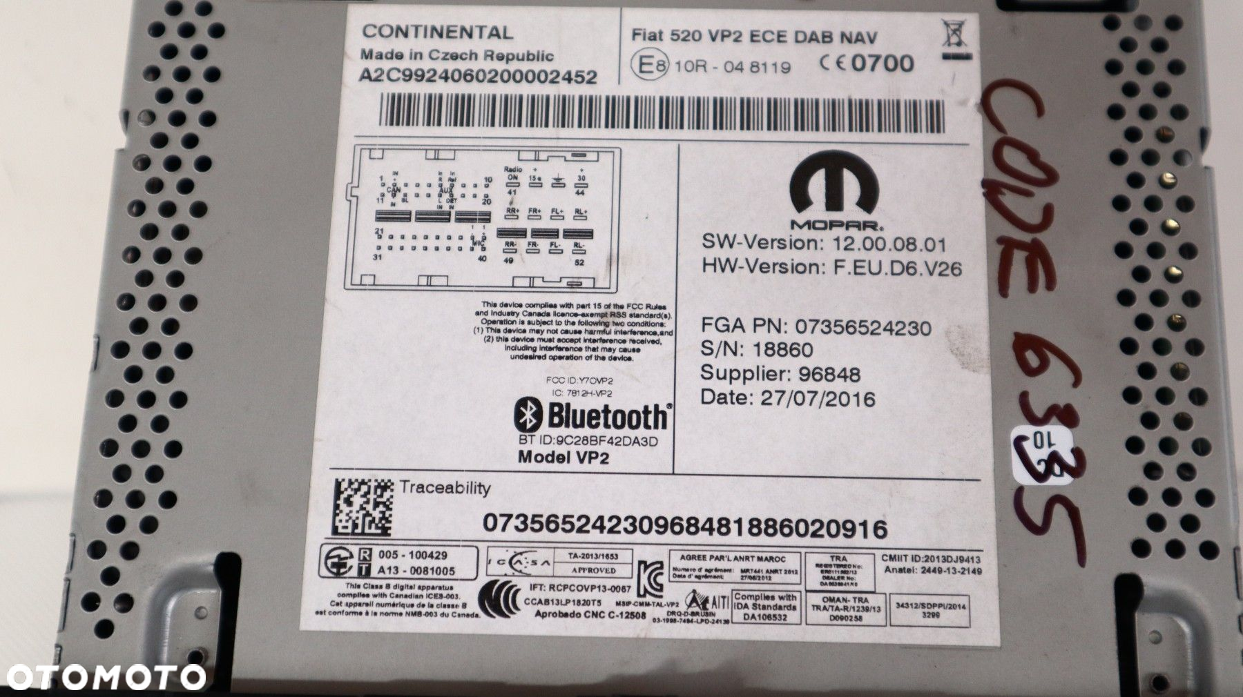 JEEP RENEGADE RADIO EKRAN NAWIGACJA 7356524230 - 9