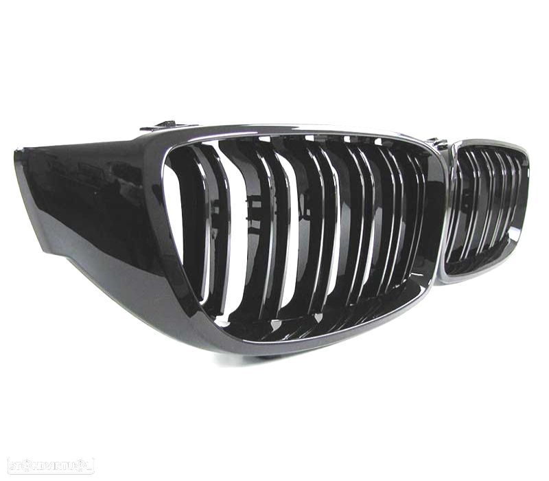 GRELHA FRONTAL BMW F32 F33 F36 F82 F83 13-18 LOOK M4 PRETO BRILHANTE - 3