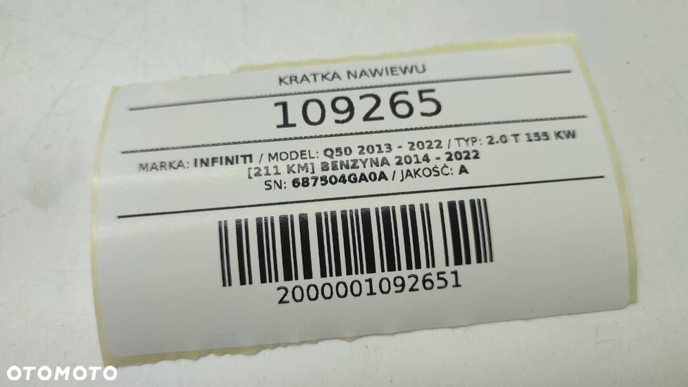 KRATKA NAWIEWU RAMKA LISTWA DESKI RADIA PRAWA INFINITI Q50 - 6