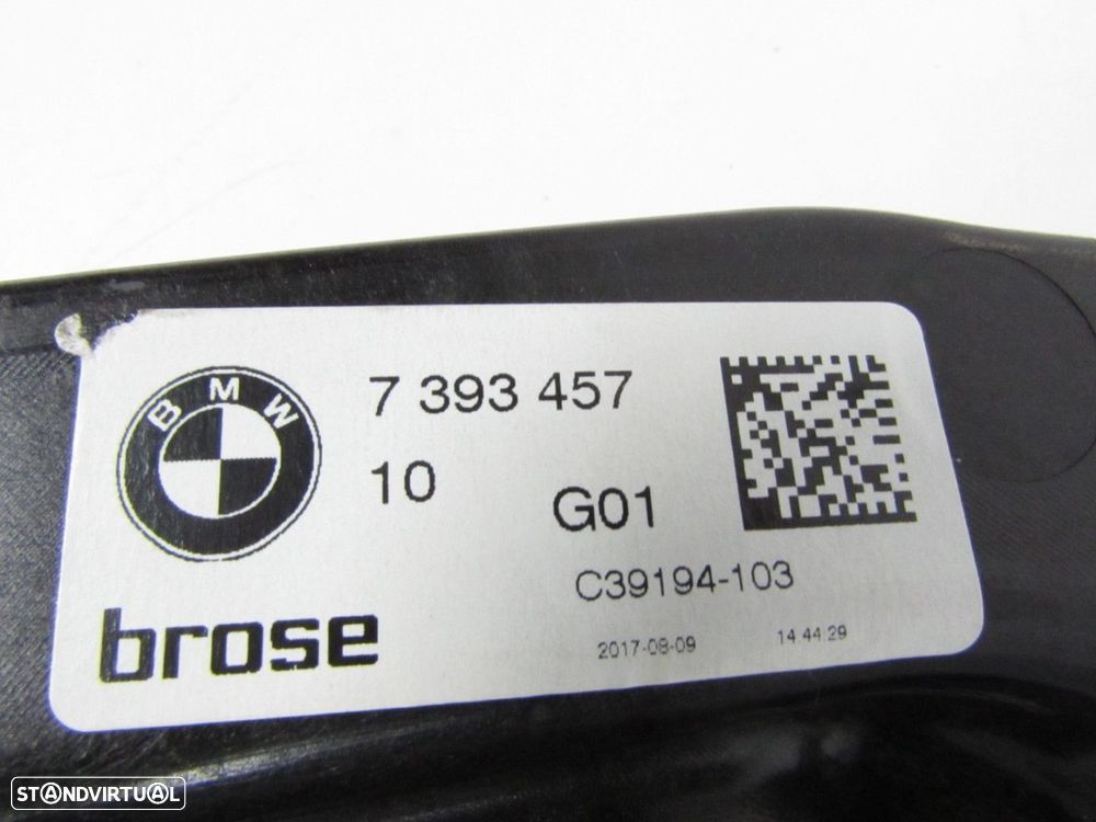 Elevador da Porta S/ Motor Esquerdo/Frente Seminovo/ Original BMW X3 (G01) 51337... - 2