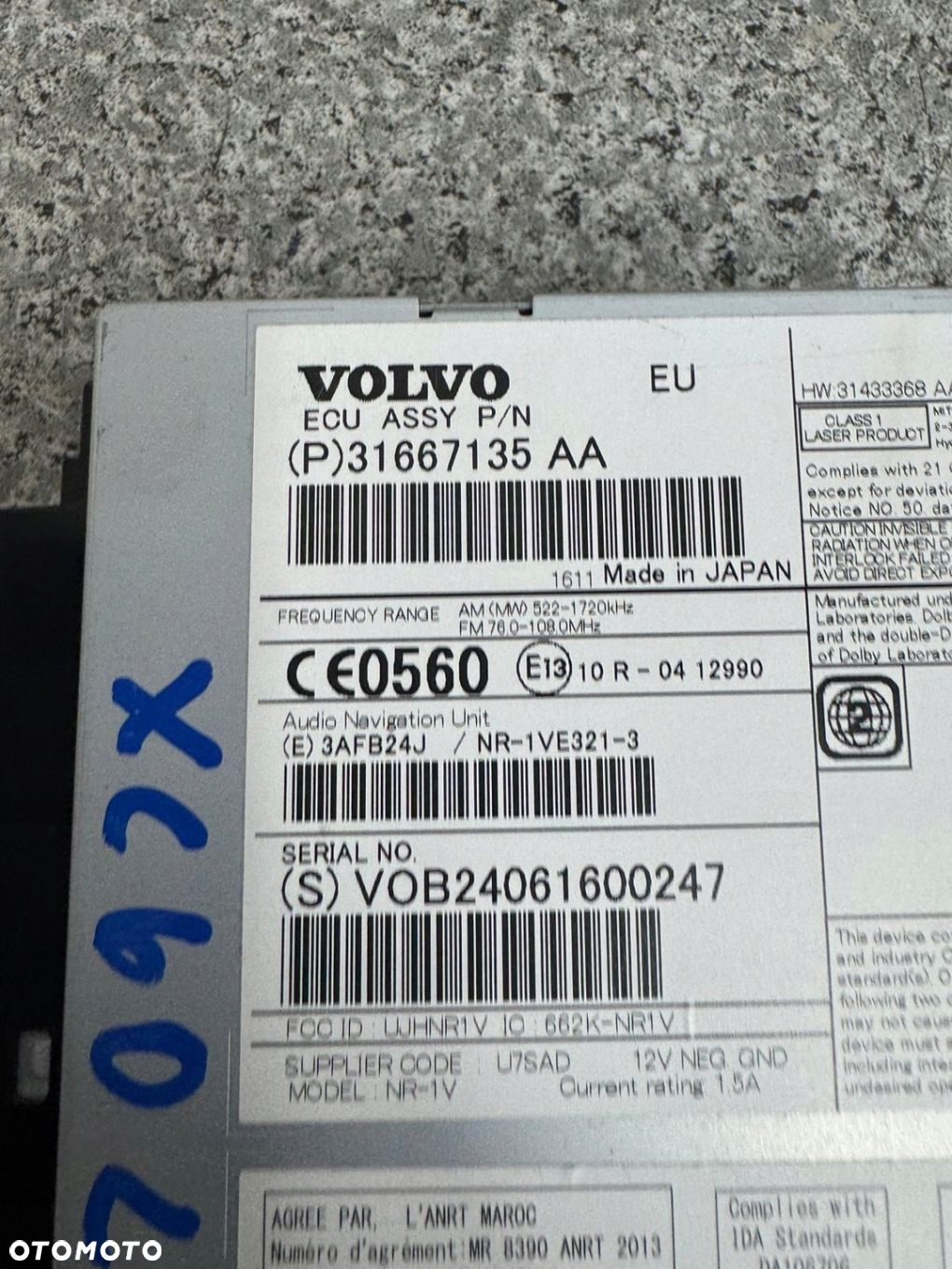 RADIO NAWIGACJA VOLVO XC60 I 2008-2017 31667135 - 10