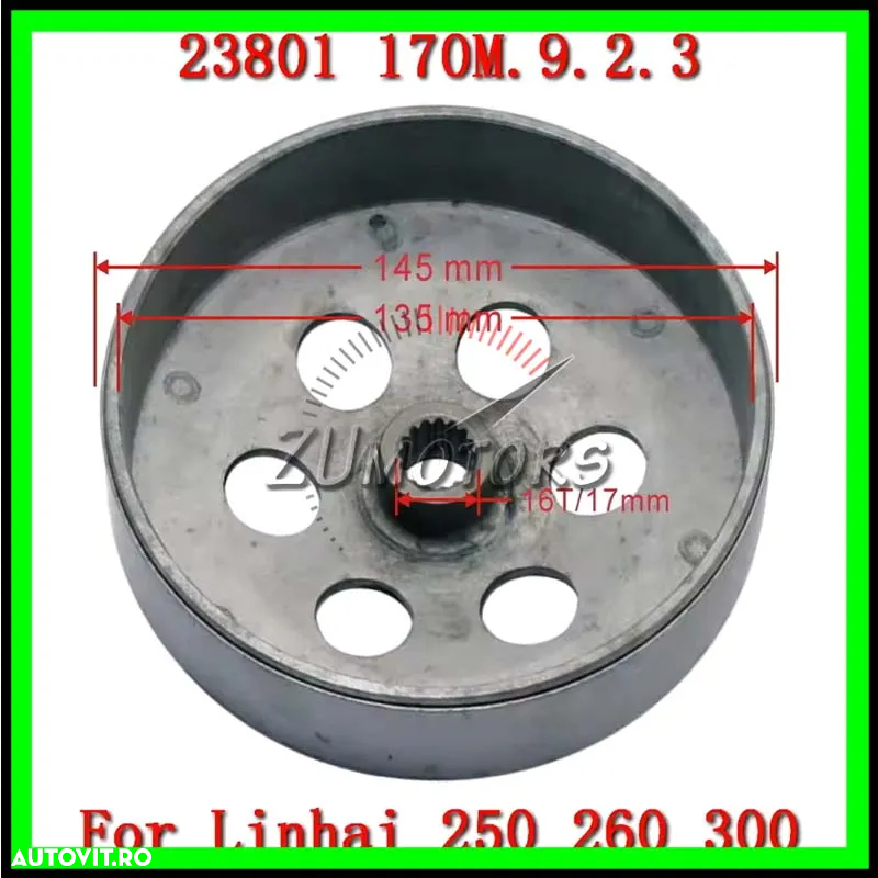 Oala Ambreiaj atv LINHAI 250 260 275 300 310 320 - 135MM - 6