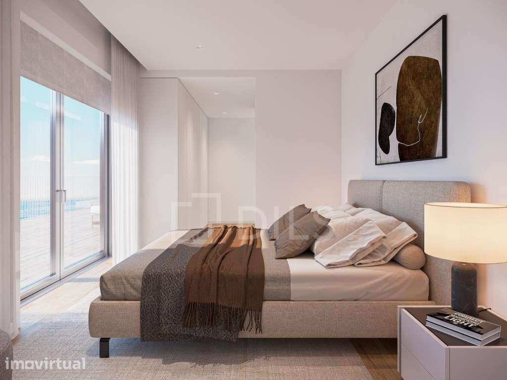 Apartamento T2 novo, com varanda e vista de mar, em Canidelo - Grande imagem: 5/11