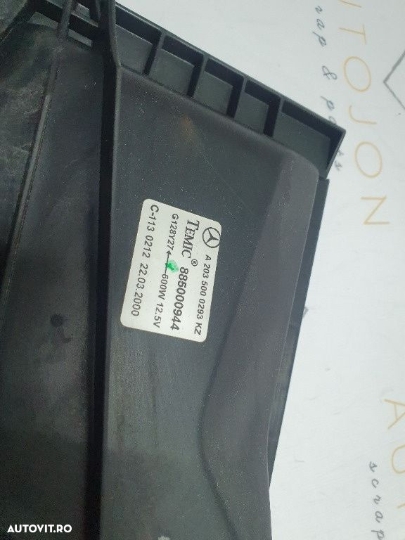 Electroventilator MERCEDES-BENZ C-CLASS II W203  2000 - 2007 2.2 C 200 CDI OM 611.962 A2035000293KZ - 2