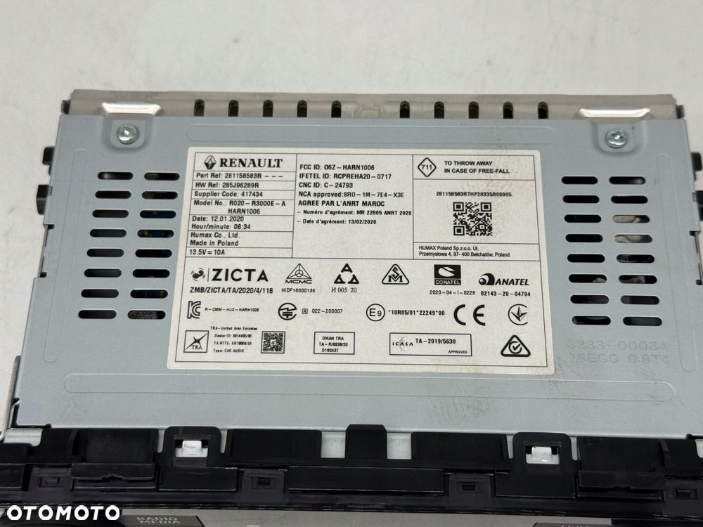panel / radioodtwarzacz cd/dvd/gps renault trafic iii iv 281158583r - 5
