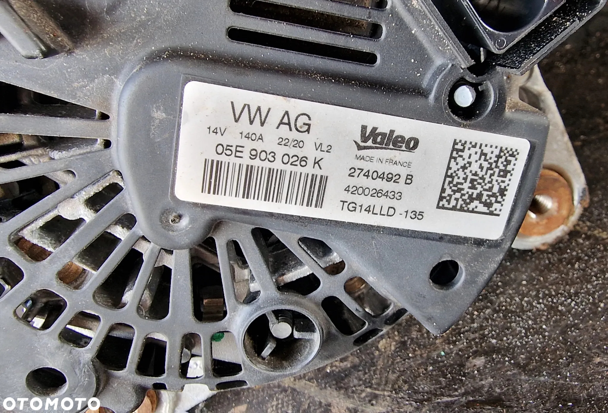 ALTERNATOR VW AUDI SEAT SKODA 1.5 TSI DSG 05E903026K - 6