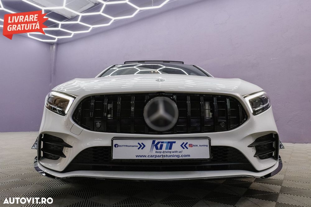 Lip Bara Fata Mercedes A-Class W177 V177 (04.2018-2022) A35 Design Editia Neagra- livrare gratuita - 16