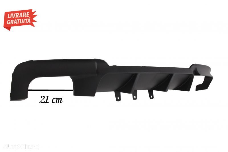 Difuzor de aer cu evacuare dubla BMW Seria 5 F10 F11 (2011-2017) cu Tobe Ornamente- livrare gratuita - 6