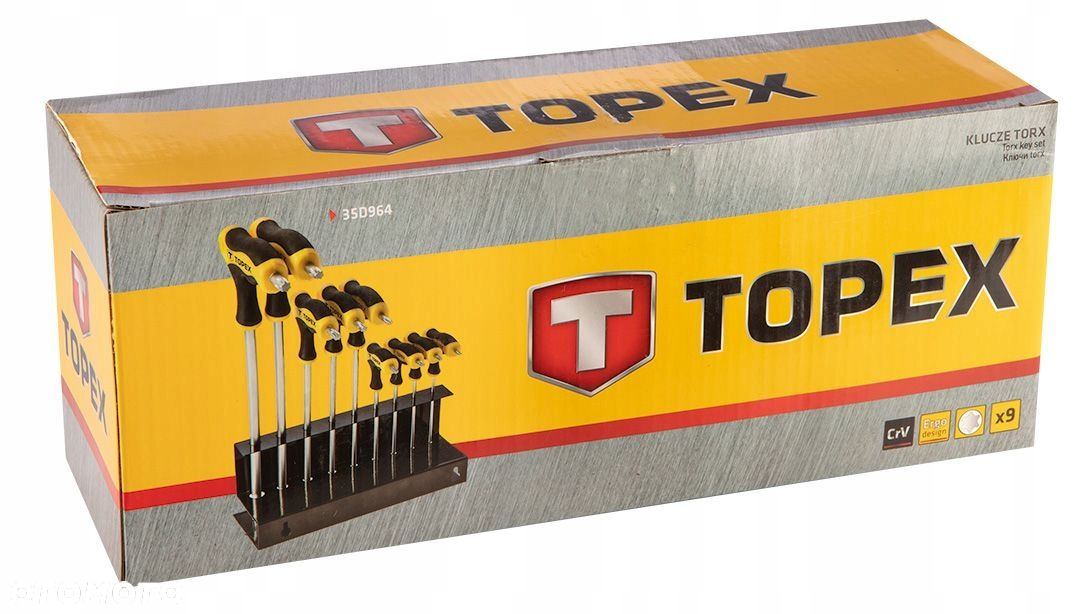 KLUCZE TORX TYPU T T10-T50, 9SZT, TOPEX 35D964 - 5
