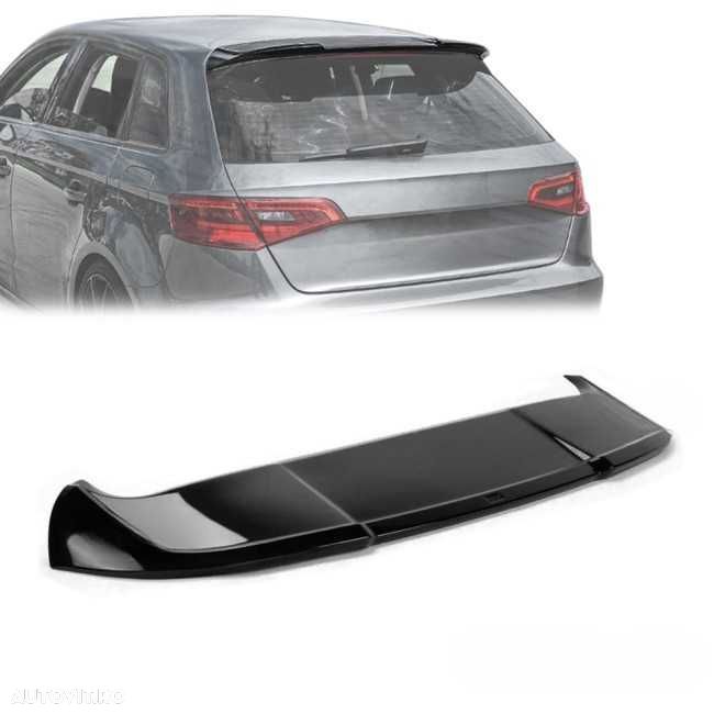 Eleron Luneta Portbagaj Spoiler RS Style ptr AUDI A3 8V, Negru Lucios - 1