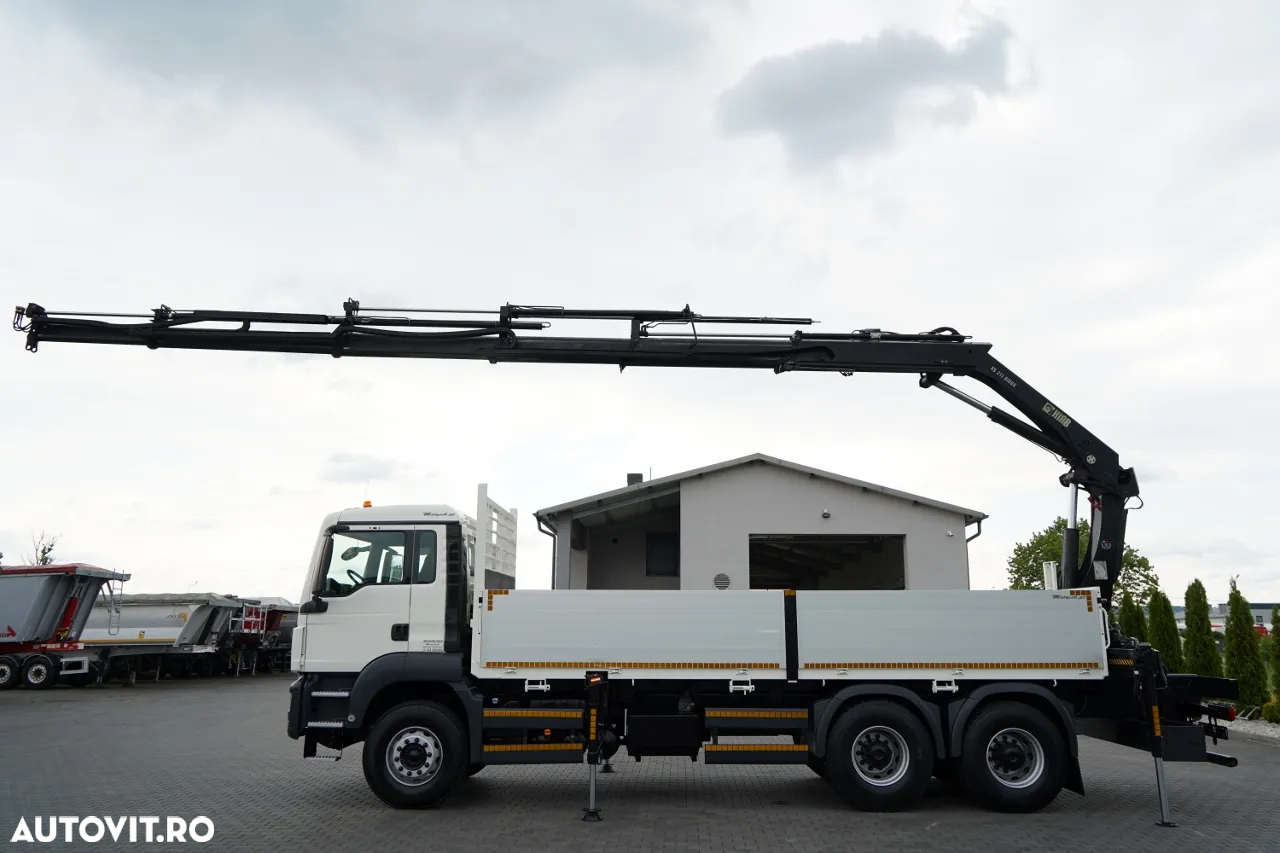 MAN TGS 26.360 / 6X4 / BOTTOM 6.5 M + HDS HIAB 211 EP-5 / CAPACITATE MAXIMĂ DE RIDICARE: 6 900 KG / RADIOCOMANDĂ / ROTARE / MANUALĂ / EURO 6 - 3