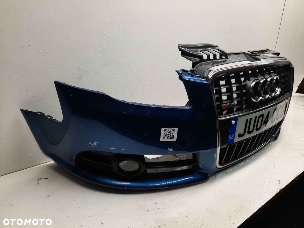 ^ ZDERZAK PRZÓD PRZEDNI DO AUDI A4 S4 B7 CABRIO S-LINE LZ5C NIEBIESKI BŁĘKITNY HALOGENY - 5