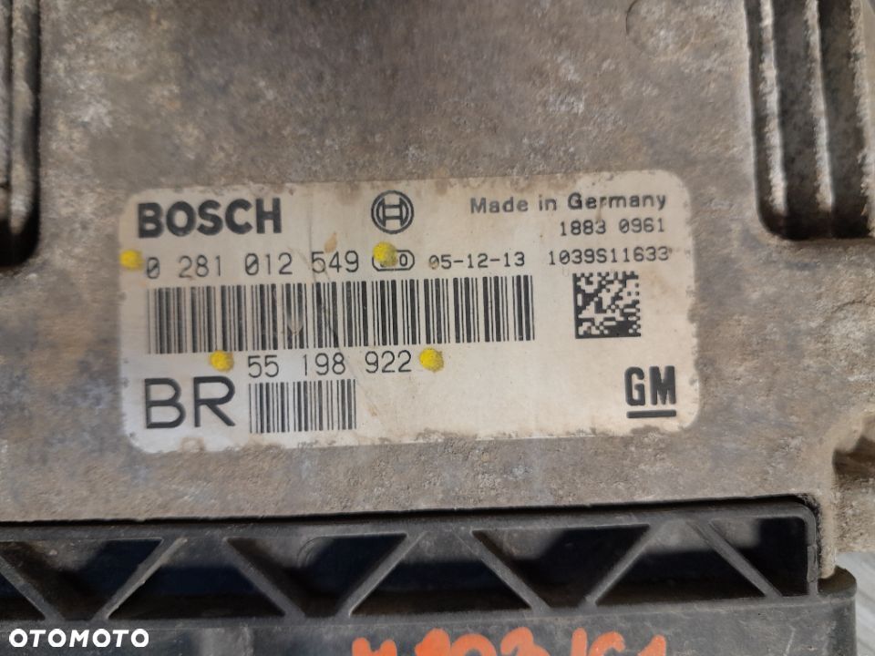KOMPUTER STEROWNIK OPEL ZAFIRA B 1.9 CDTI 0281012549 - 2