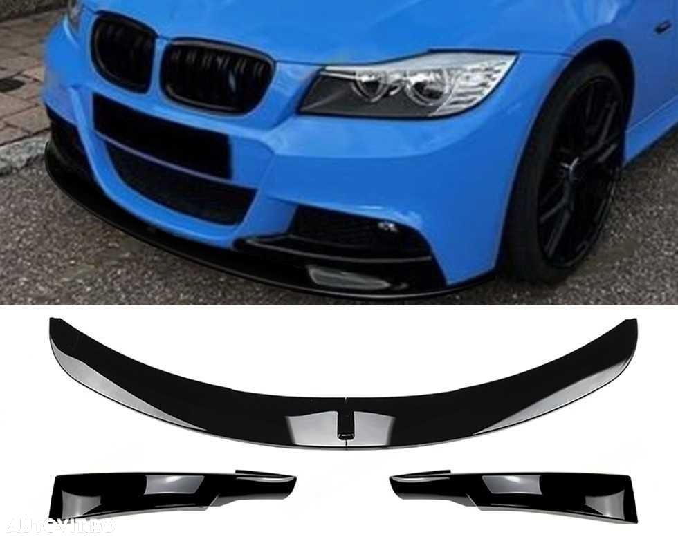 Prelungire Lip Complet Cu Splitere Bara Fata M BMW E90 Facelift 2009+ - 1