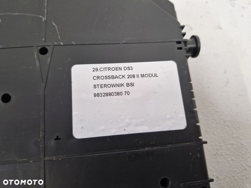 CITROEN DS3 CROSSBACK 208 II MODUŁ STEROWNIK BSI 9832880380 - 6