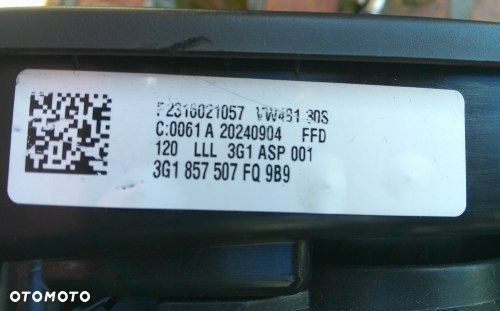 VW PASSAT B8 3G0 15+2 PIN 17PIN 14- LEWE LUSTERKO ORYGINAŁ - 10