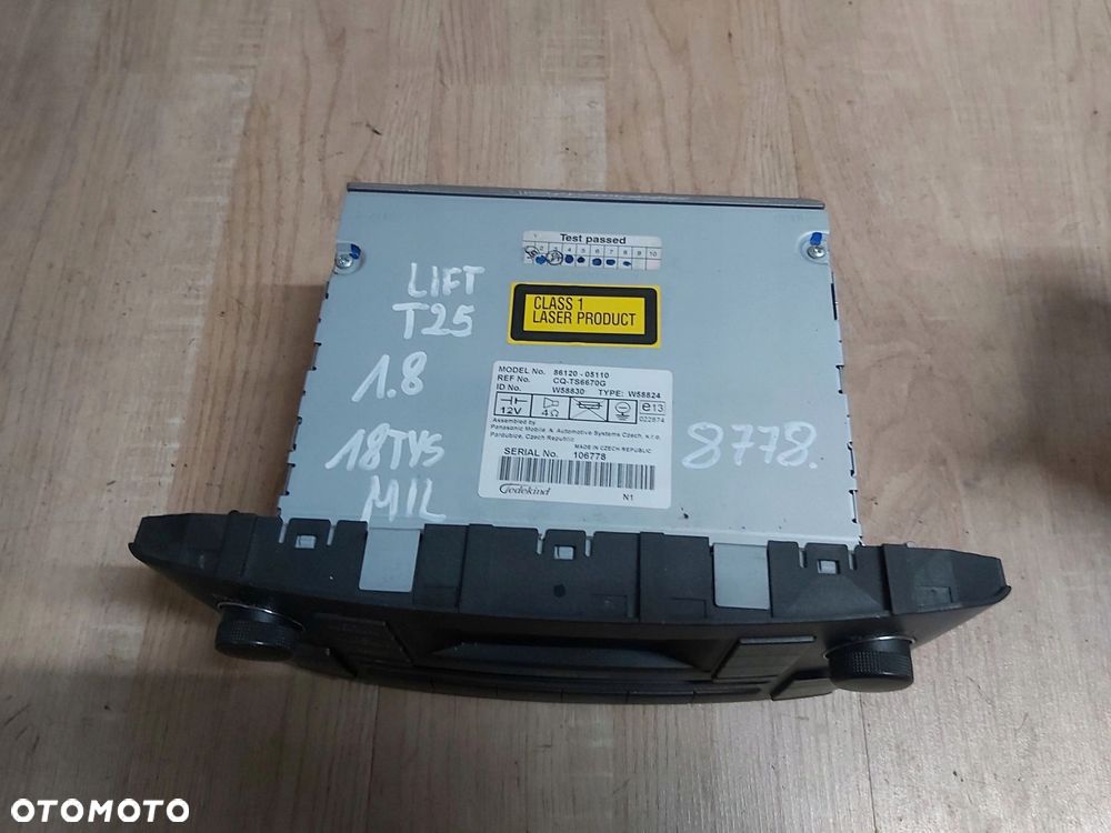 TOYOTA Avensis T25 LIFT Radio CD W58830 oryginał 86120-05110 - 4