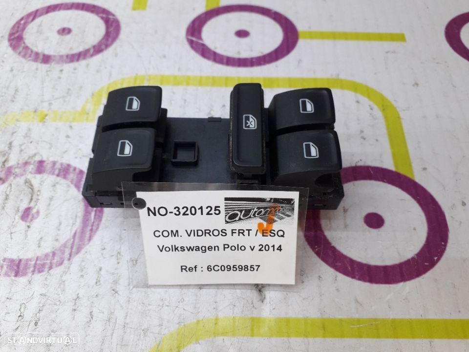 Comando de Vidros Frt / Esq Volkswagen Polo V de 2014 - Ref : 6C0959857 - NO320125 - 1
