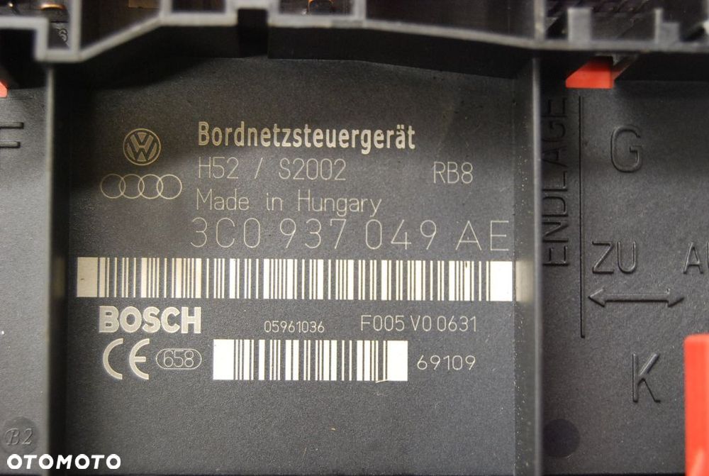 MODUŁ BORDNETZ 3C0937049AE VW PASSAT B6 AUDI SEAT ALTEA XL ALTEA TOLEDO III - 4