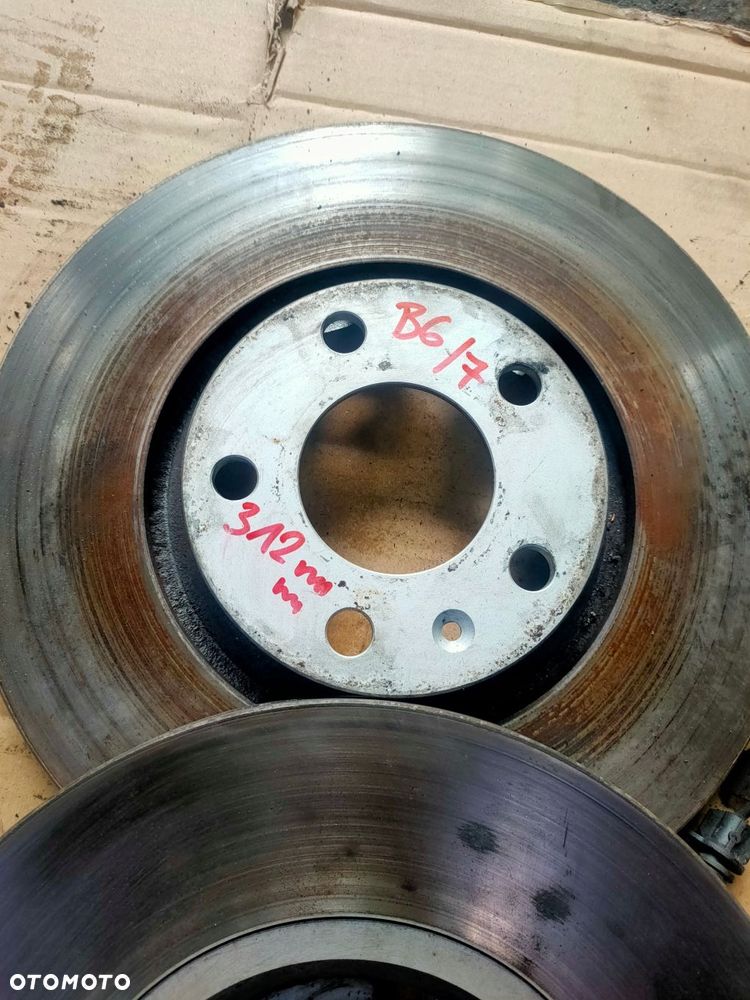 tarcze przód + tył bosch 312mm/255mm a4 b6 b7 exeo 300km prawie nowe - 10