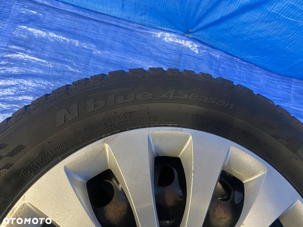 KOŁA 15 KOŁO FELGA STALOWE 6J x 15" 5X100; 57,1mm ET38 KOMPLET ; KOŁPAKI SKODA OE ; OPONY WIELOSEZONOWE NEXEN; SKODA RAPID FABIA OCTAVIA SKALA ; VW ; SEAT ; AUDI ITP. - 15