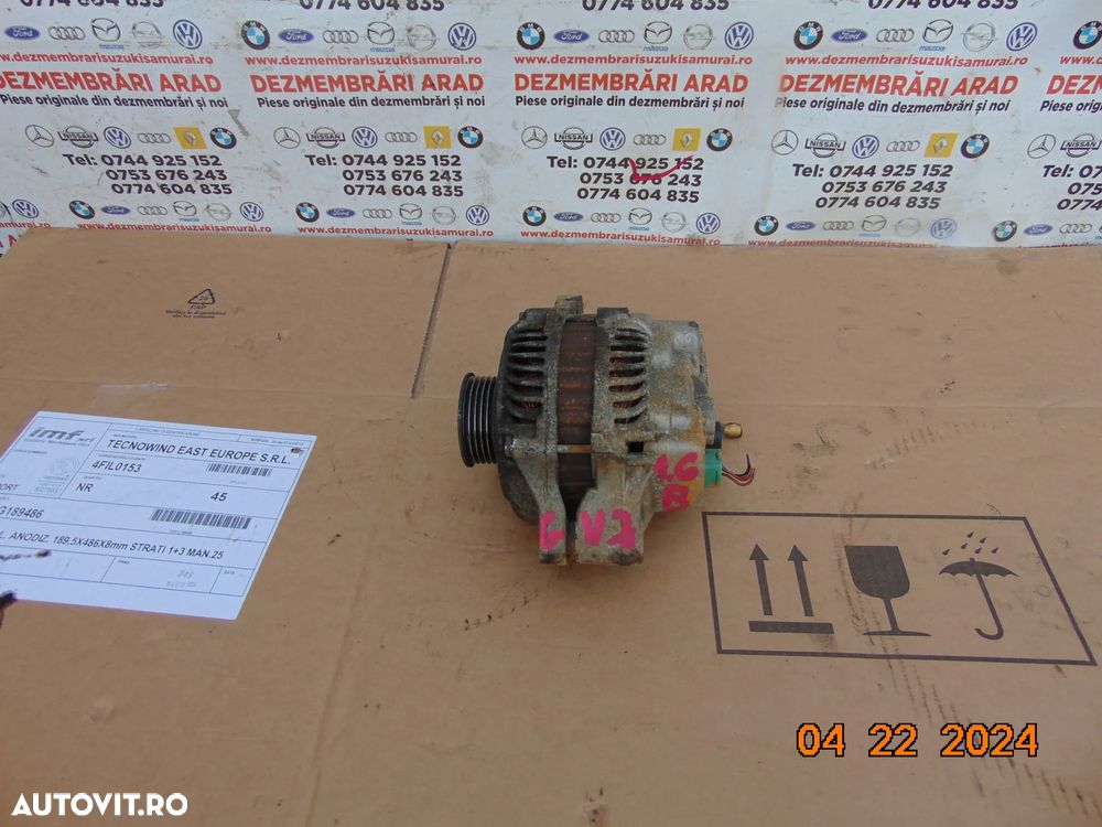 Alternator Suzuki Vitara 1.6 2005-2012 2.0 benzina grand vitara 2 swift sx4 cod j10 - 1