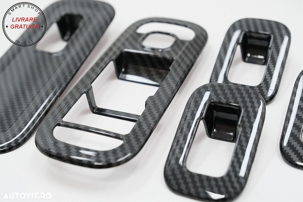 Ornamente interior Butoane Geamuri Mercedes A-Class W177 V177 (2018-Up) Carbon LHD- livrare gratuita - 2