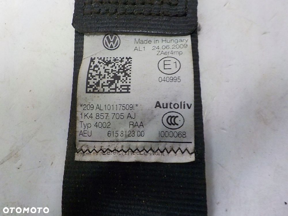 VW GOLF VI PAS BEZPIECZEŃSTWA LEWY 1K4857705AJ 615550000 - 2