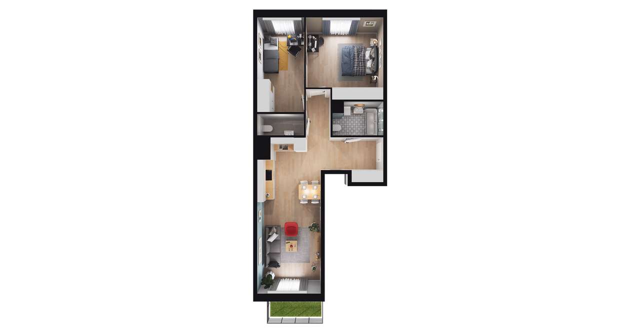 3-pokojowe mieszkanie 62m2 + loggia