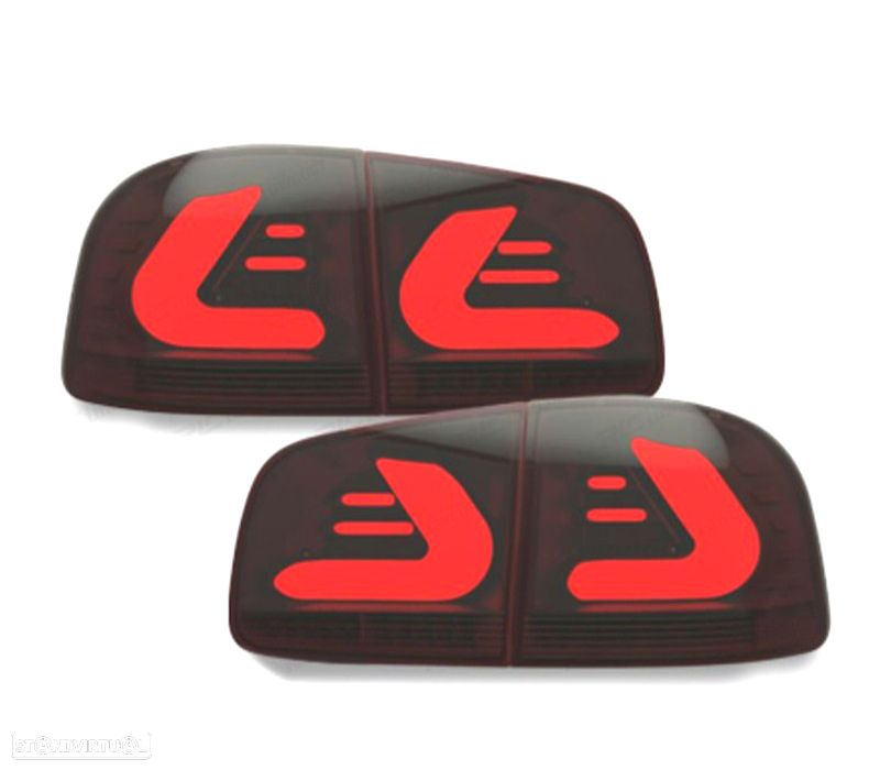 FAROLINS LED PARA VOLKSWAGEN VW TOUAREG I 7L 02-10 CARDNA PRETO FUMADO - 8