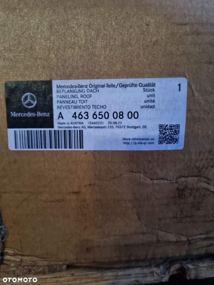 Dach poszycie Mercedes G w463 463 nowe oem