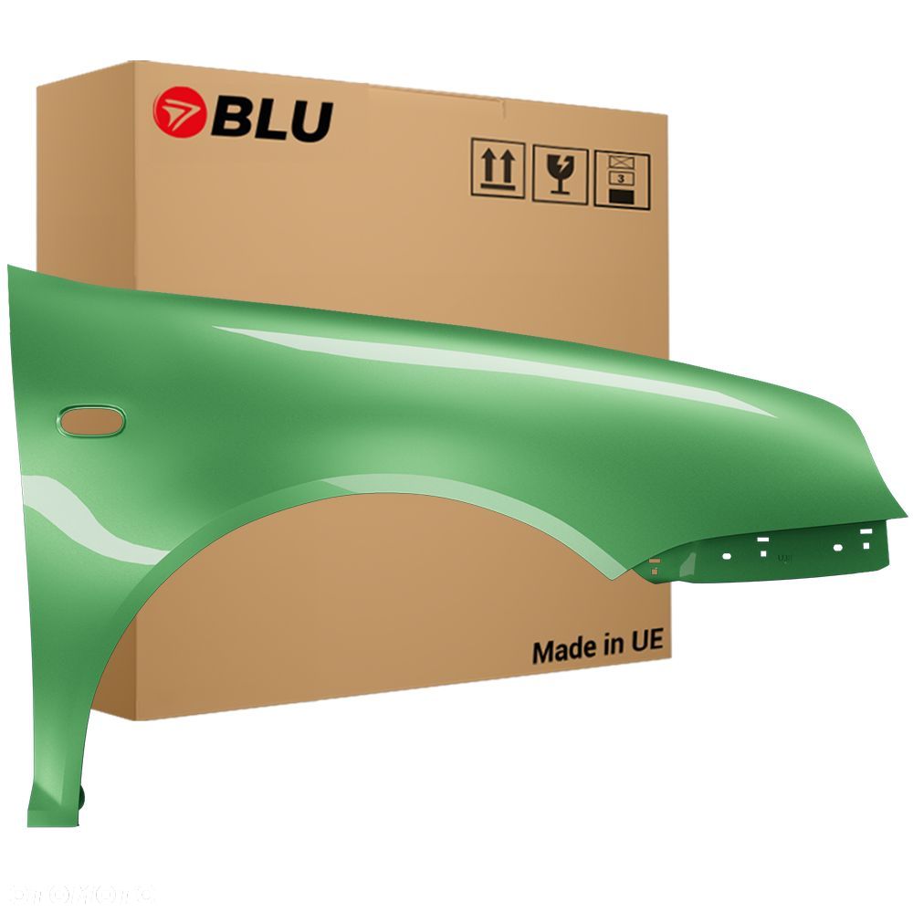BLU Błotnik VW GOLF IV 4 LA6P prawy zielony 97-06 przód ocynk KosmikGrün - 1