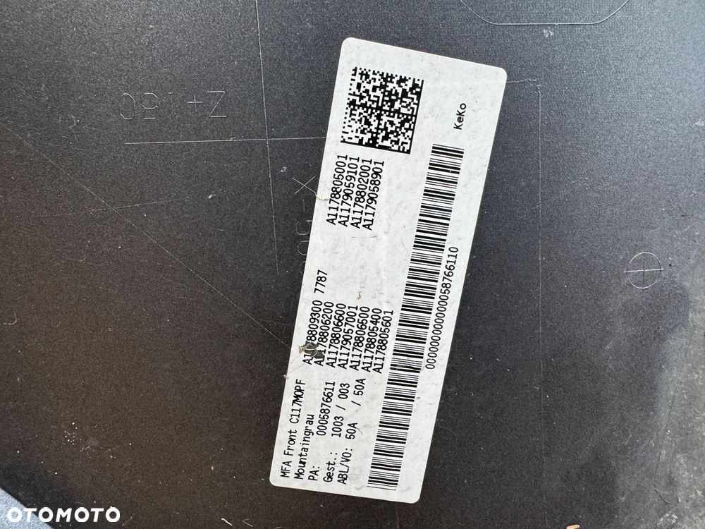 ZDERZAK PRZÓD PRZEDNI MERCEDES-BENZ CLA W117 LIFT 45 AMG SPOILER LISTWA DÓŁ A1178856700 ORYGINAŁ - 15