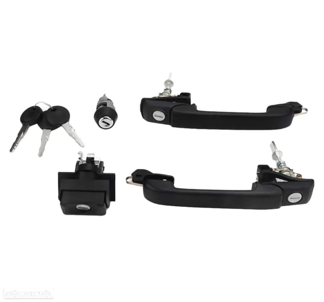 Conjunto Puxadores + Canhão Fechadura + Ignição Volkswagen Golf 3 Vento - 2