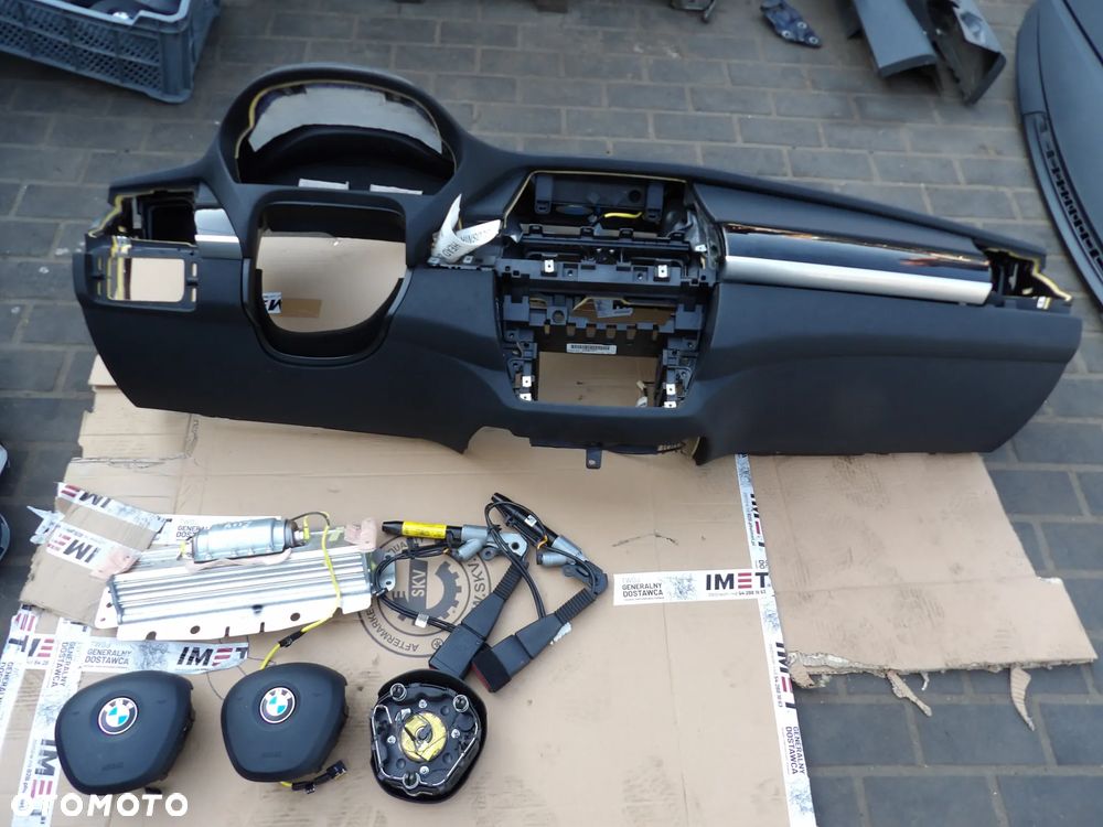 BMW - E70,X5 - DESKA ROZDZIELCZA - KONSOLA - KOKPIT - POD HEADUP - POD NAWIGACJE - PODUSZKA KIEROWCY I PASAŻERA - NAPINACZE - DEMONTAŻ - ORYGINAŁ - 1