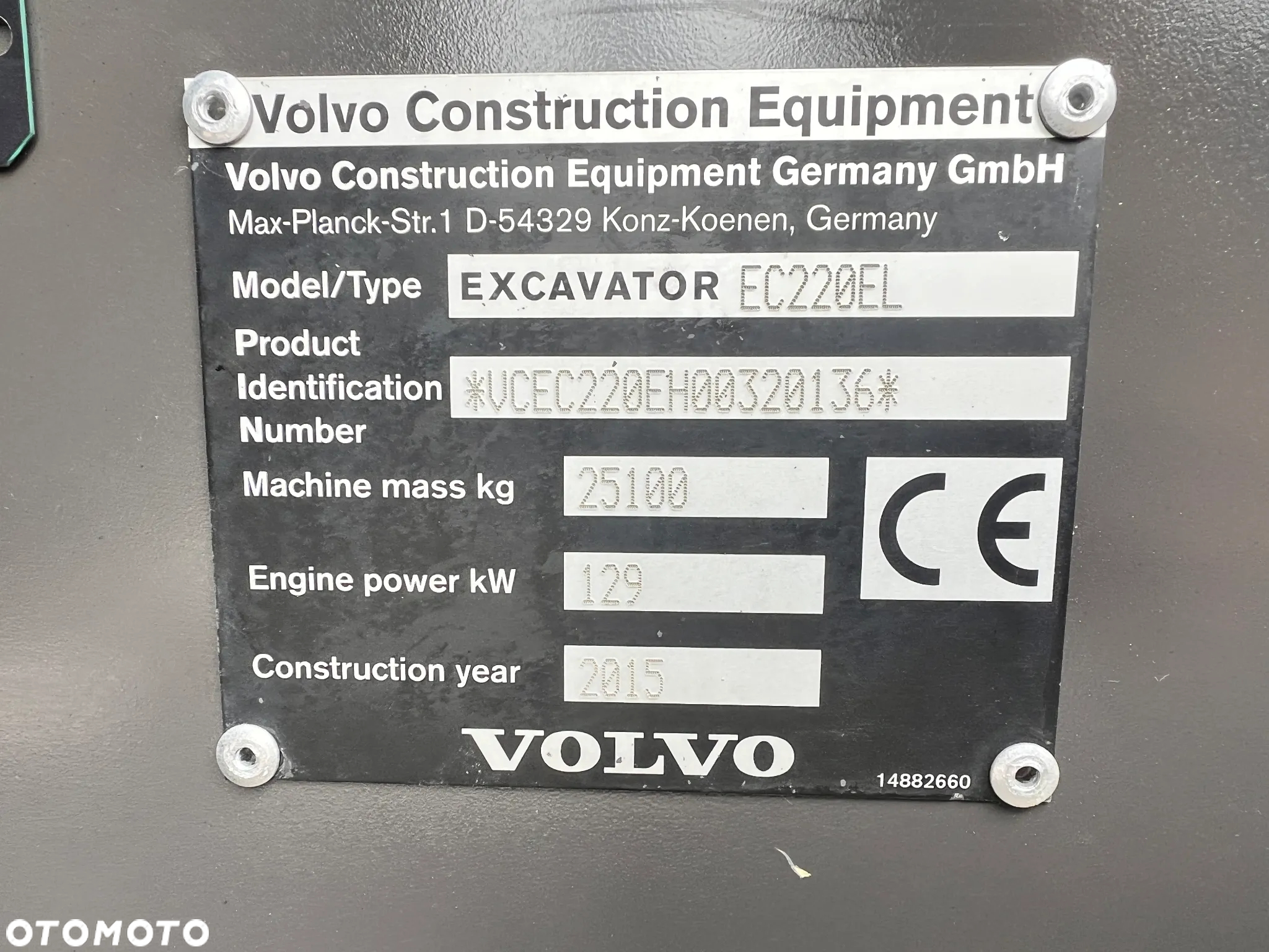 Volvo koparka gąsienicowa VOLVO EC220EL ROTOTILT 2x łyżka , system LEICA 3D, 2x szybkozłącze S70, webasto - 13