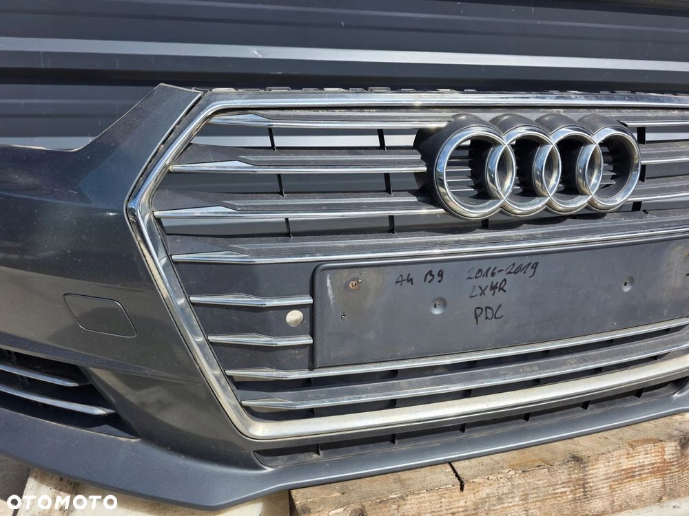 ZDERZAK PRZÓD AUDI A4 B9 2016-2019 ZWYKŁY LX7R PDC KOMPLETNY ! - 4