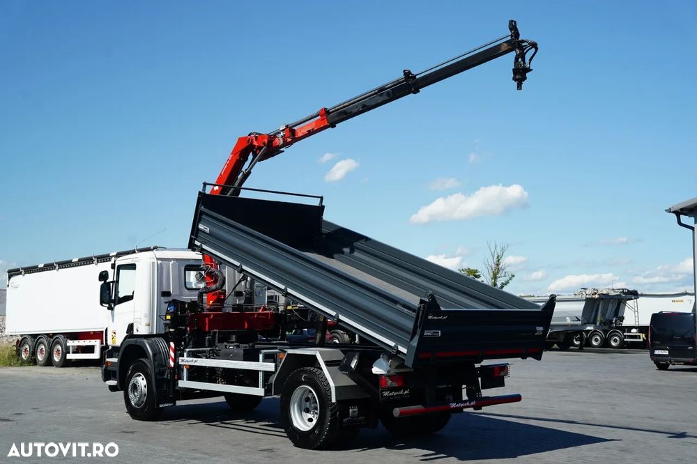 Scania P 280 / 4X2 / BASCULĂ + HDS HMF 635 K2 / RADIOCOMANDĂ / ROTATOARE / EURO 6 / - 4