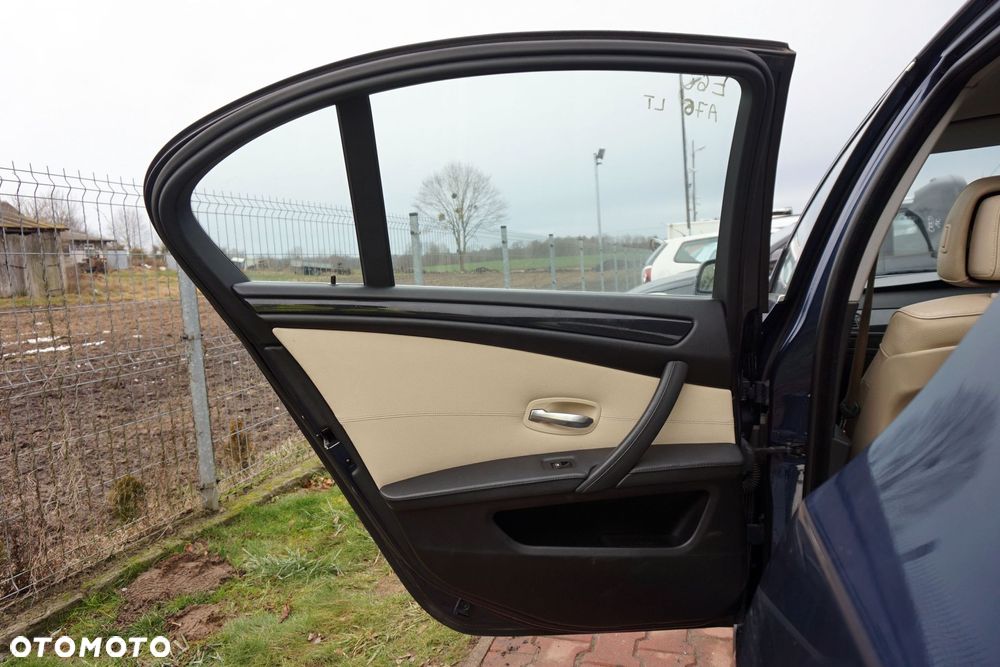 DRZWI TYLNE LEWE 5 E60 LIFT LCI SEDAN A76 BEZ TAPICERKI NIEBIESKI TIEFSEEBLAU BMW 2007-2010 - 9