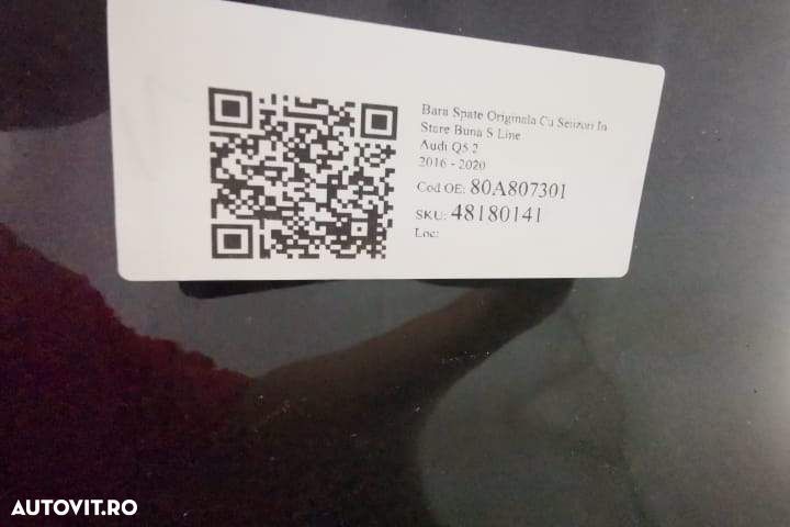 Bara Spate Originala Cu Senzori In Stare Buna S Line Audi Q5 2 2016 20 - 7