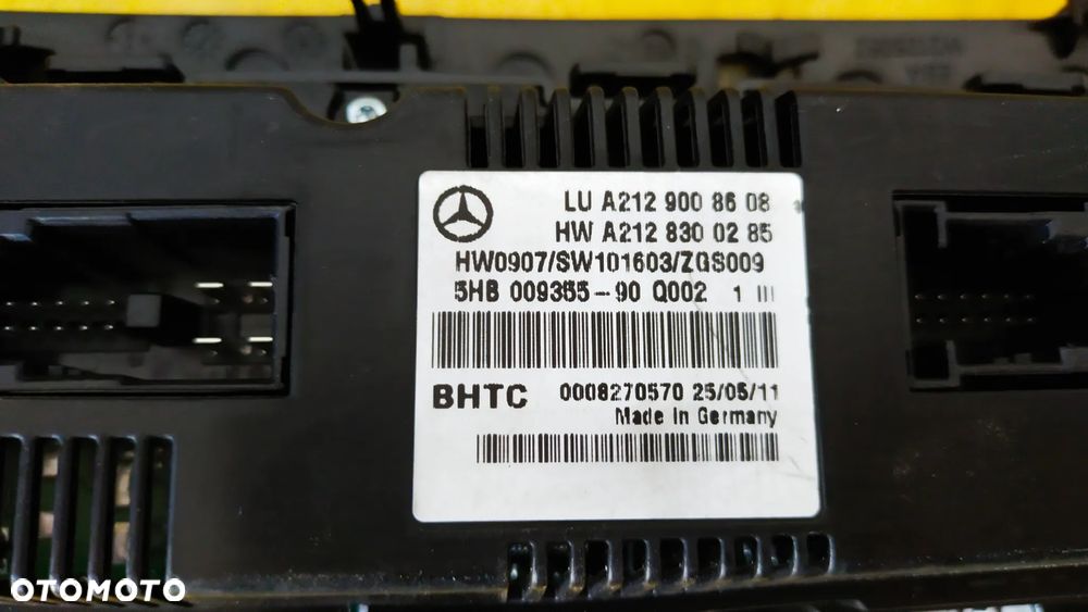 PANEL STEROWANIA NAWIEWU MERCEDES W212 A2129008608 - 3