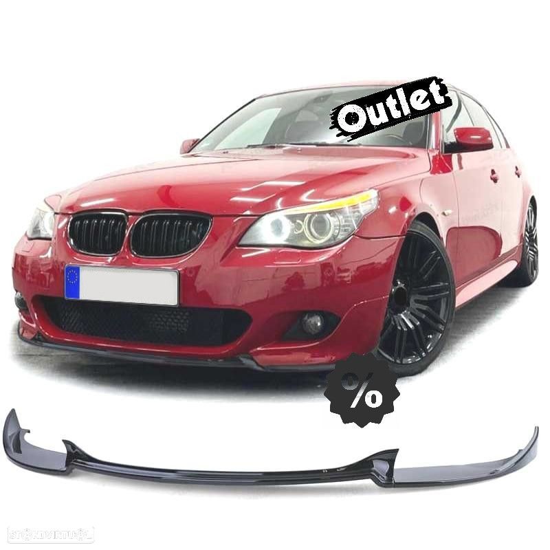 C010791C3 SPOILER LIP BMW E60 E61 07-09 LOOK M5 PRETO BRILHANTE - 1