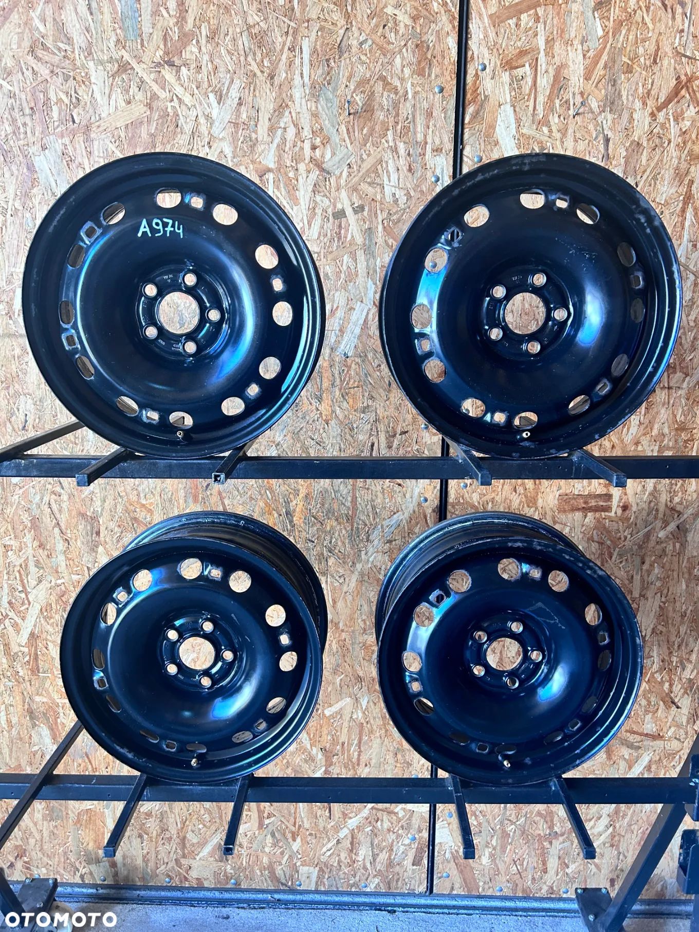 4 FELGI STALOWE VW POLO , GOLF 4 , SKODA FABIA , SEAT IBIZA 15'' 6J  ET38 - 1