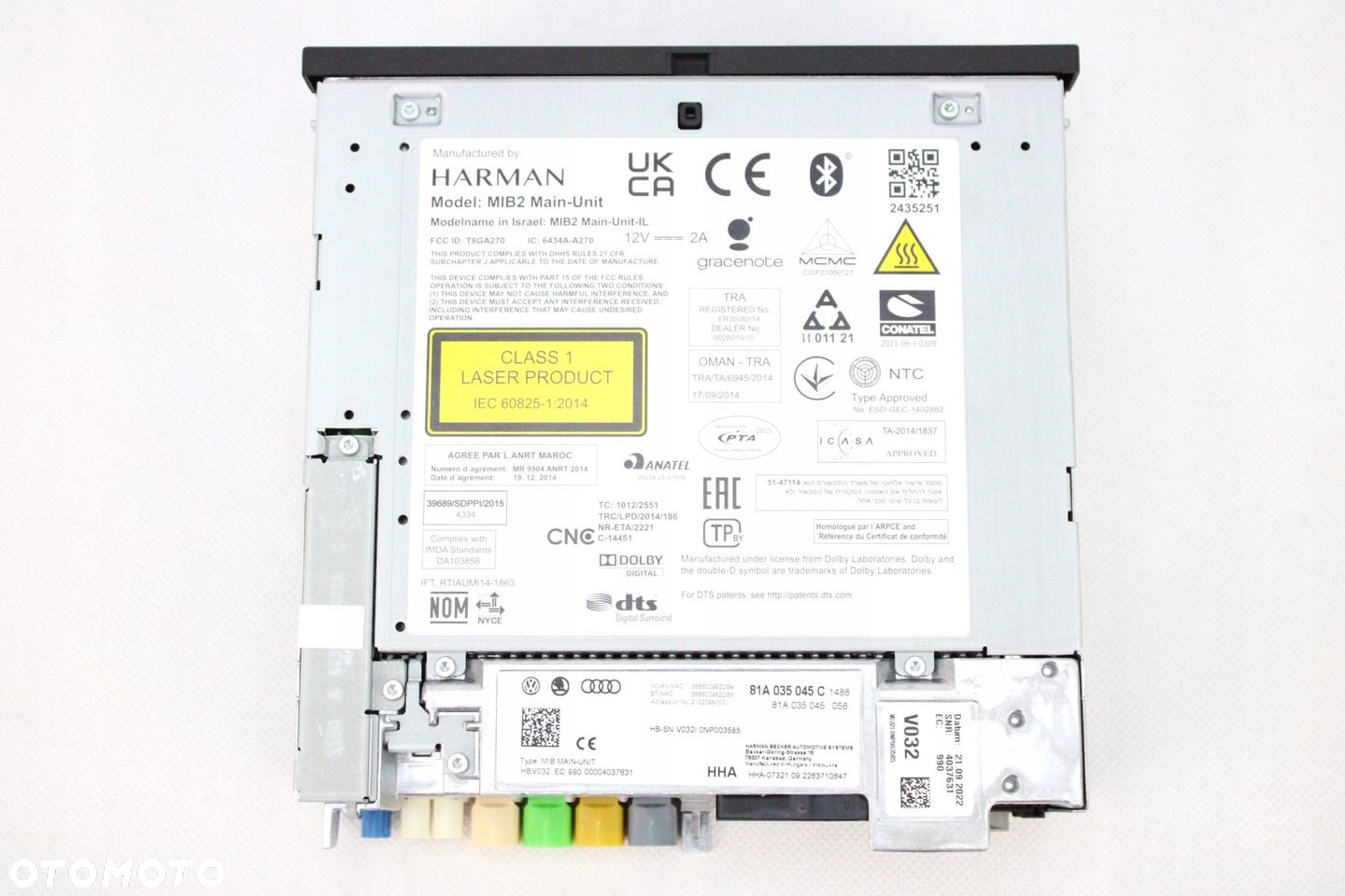 NOWA ORG JEDNOSTKA RADIA CZYTNIK NAWIGACJA AUDI Q2 MIB2 HARMAN 81A035045C - 3
